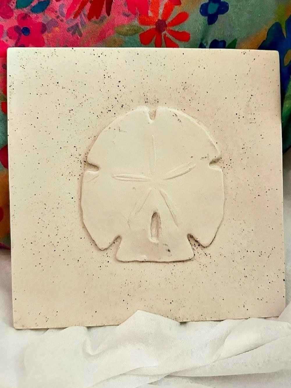 4" x 4" Stillwater Porcelain 3D beach plaques Coastal Beach Decor